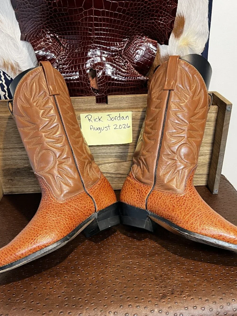 Palomino Peanut Brittle Antelope Cowboy Boots in Men's Size 11D